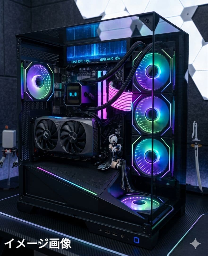 ゲーミングPC 3面ガラス i7-14700F 4070 SignalRGB連動