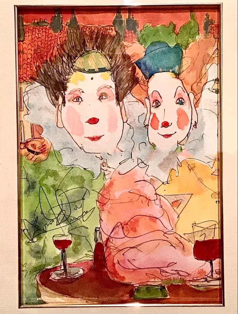 真作‼️「絵画」 HORO石井 ピエロ