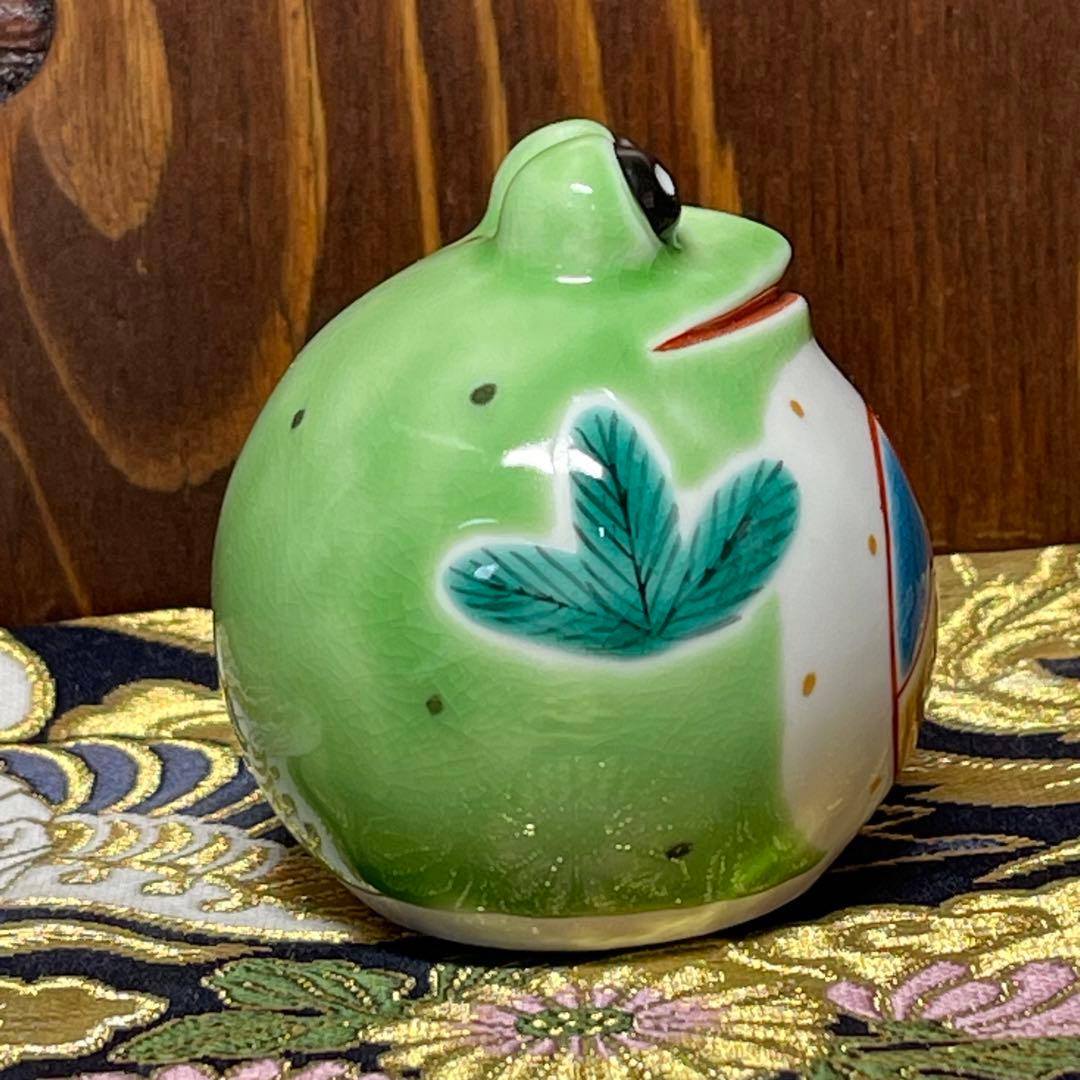 【願いが叶う 健康運】九谷焼 福カエル 2号 富士 山