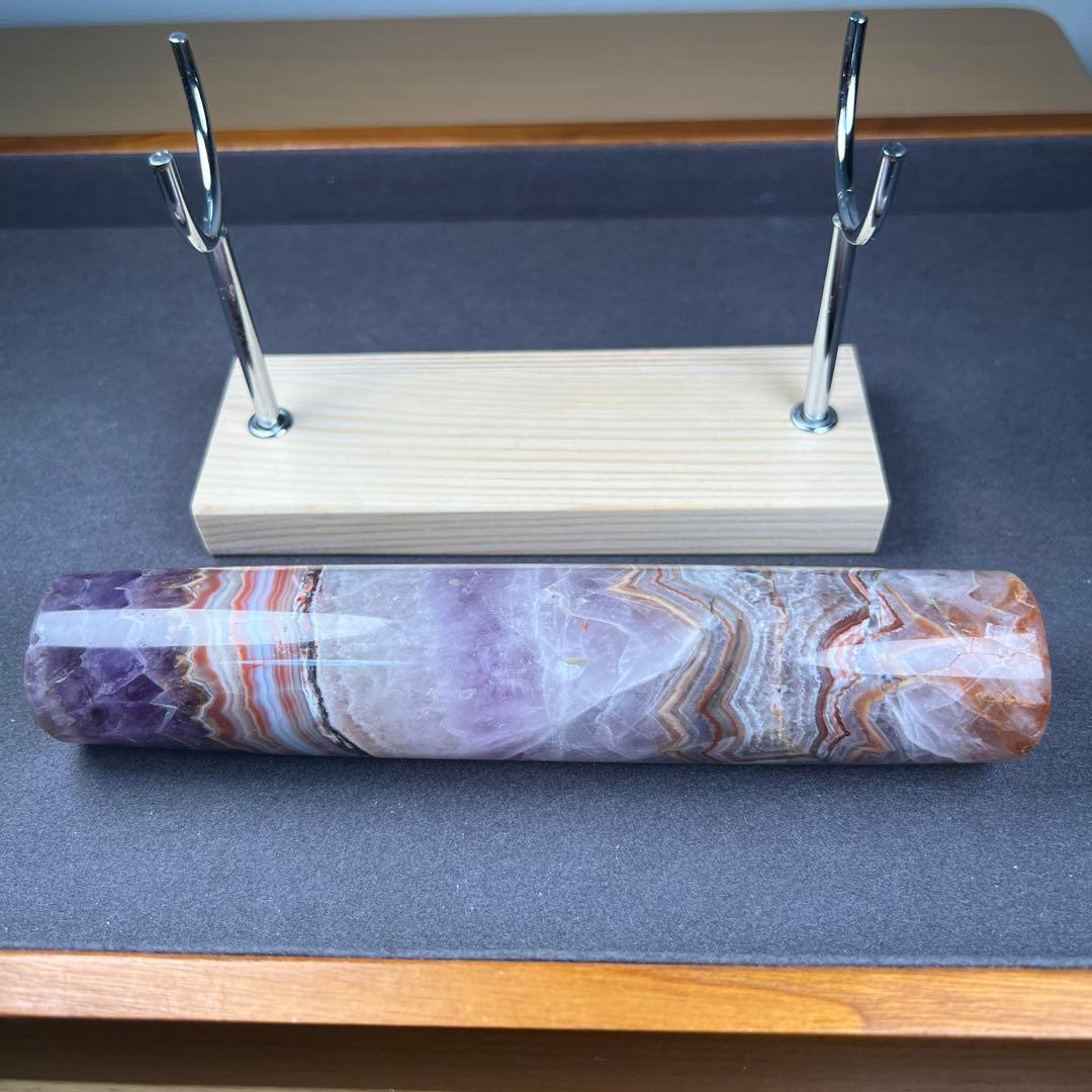 天然石　クレイジーレースアメジスト　ブレスレットスタンド