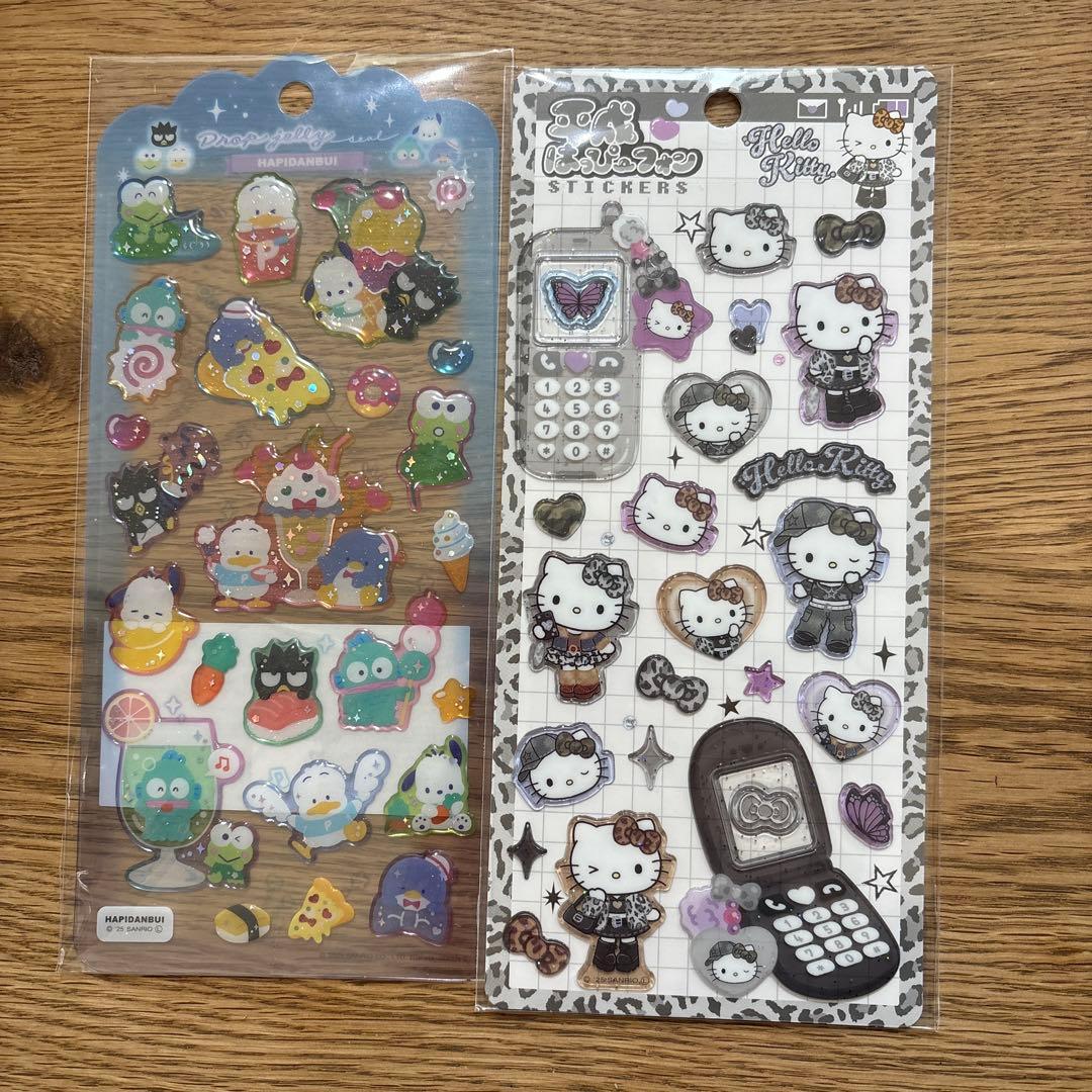 サンリオシールまとめ売り コットンパフィ はっぴーフォン スパンコールパーティ