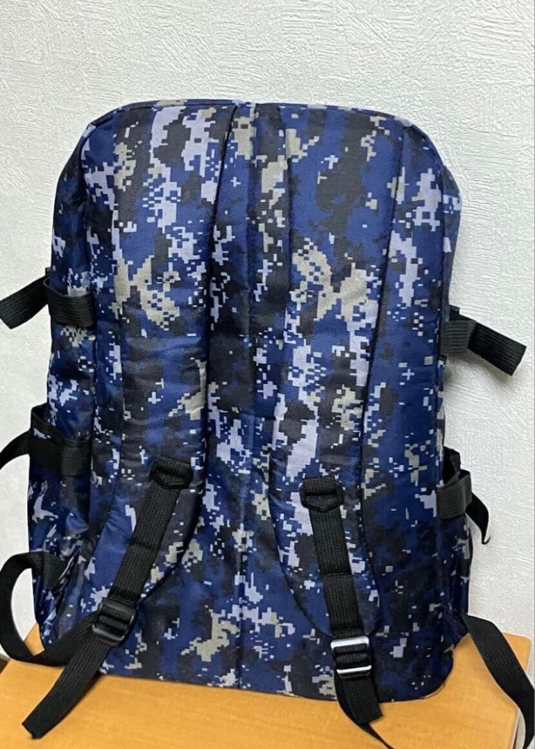 新品未使用品 青迷彩 海上自衛隊 タイプ 迷彩 デジタル バックパック ワッペン