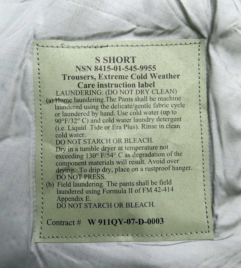 ④ 新品 S-S 米軍実物 ワイルドシングス製 レベル7 プリマロフト パンツ