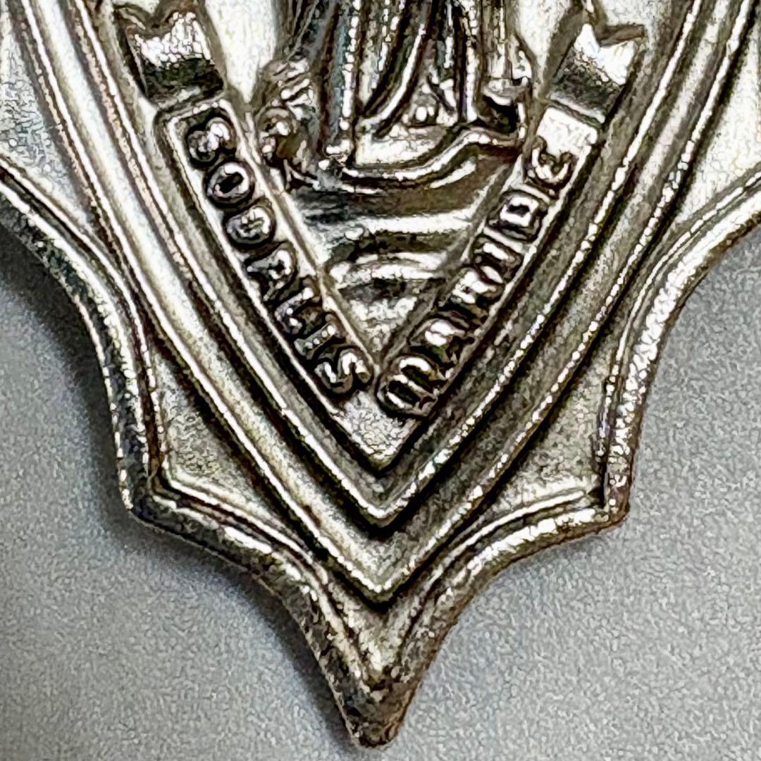 アンティーク 大型 聖母マリア イエス メダイ ペンダントトップ 52x27mm