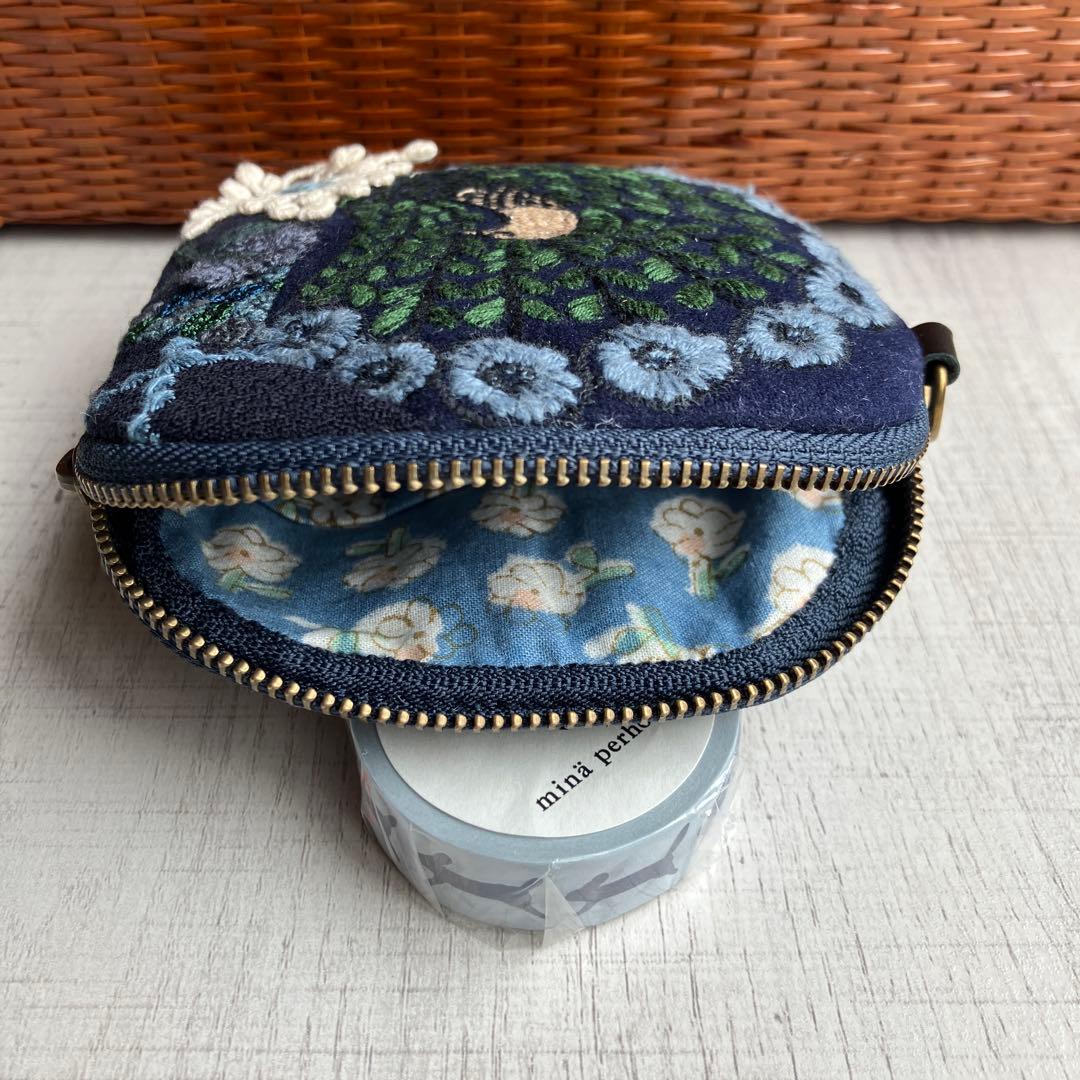 ハンドメイド　ミナペルホネン　ポーチ　少し大きめタイプ　②