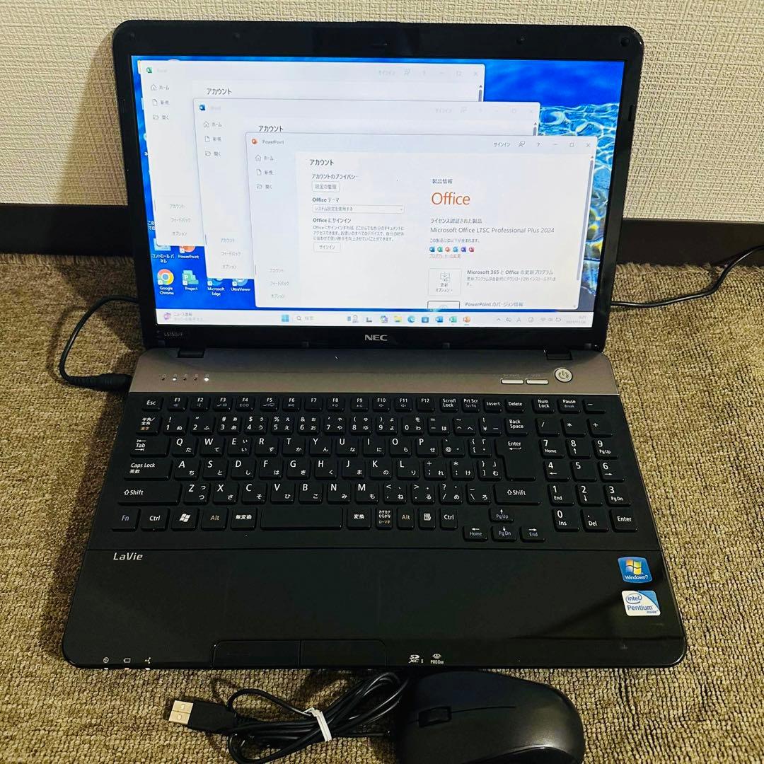 S179 NECノートパソコンSSD高速サクサク動くWindows11オフィス付