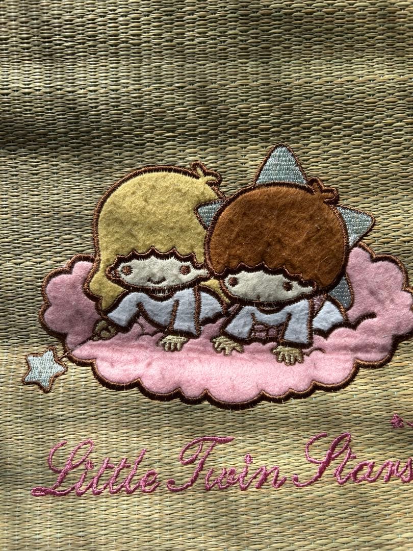 レア　2005 サンリオくじ　キキララ　いぐさ座布団　アップリケ　刺繍　４枚