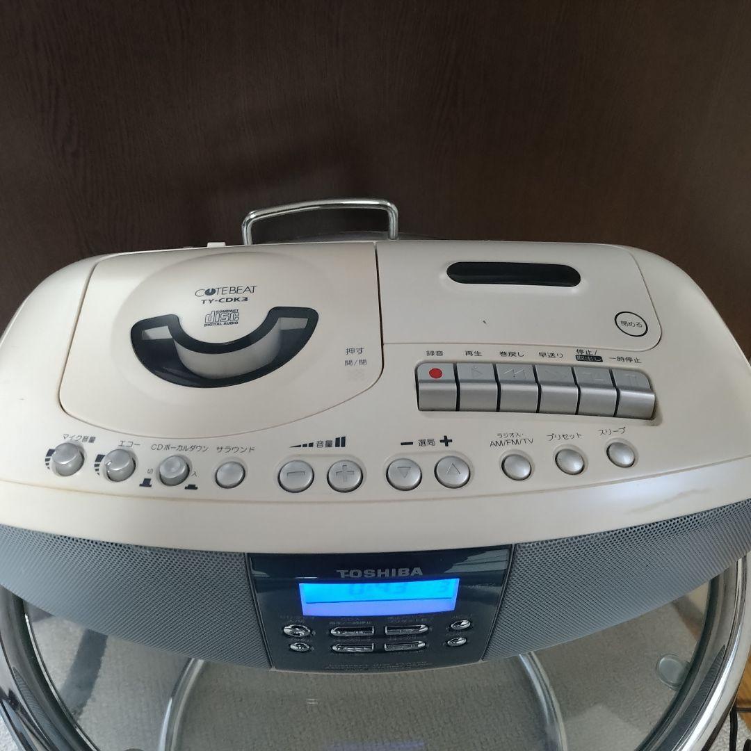 東芝 CDラジオカセットレコーダー リモコン付き