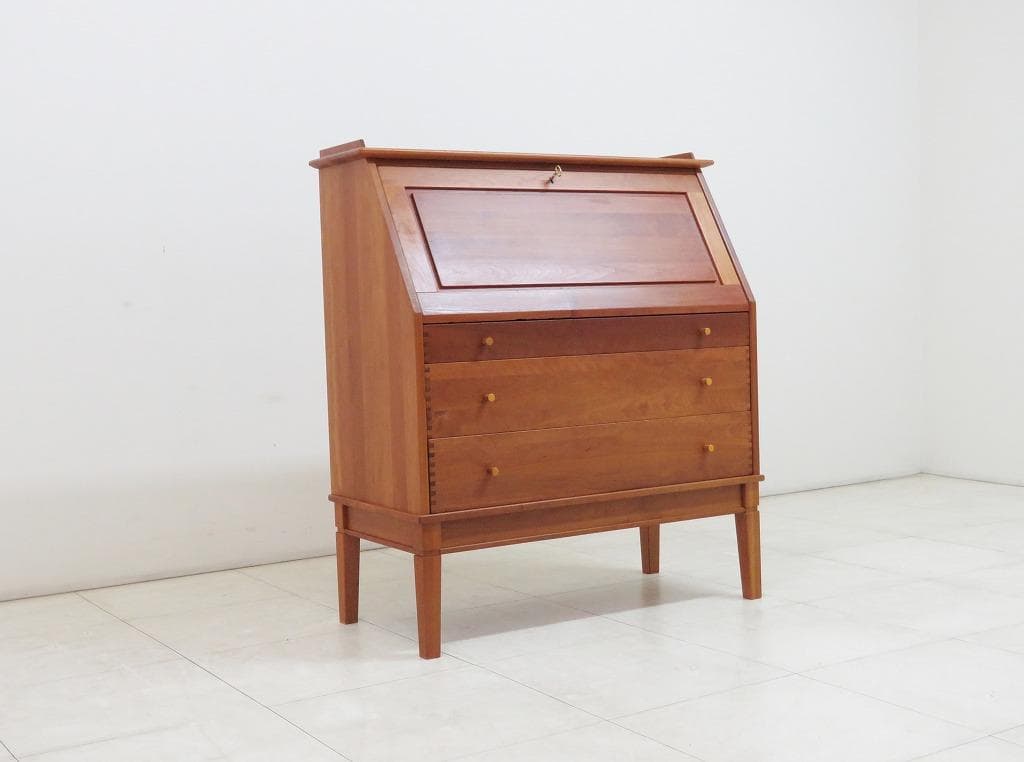 北欧■デンマーク ライティングビューロー■チーク無垢材■デスク チェスト