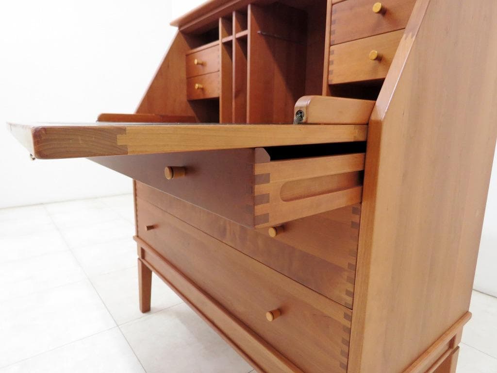 北欧■デンマーク ライティングビューロー■チーク無垢材■デスク チェスト