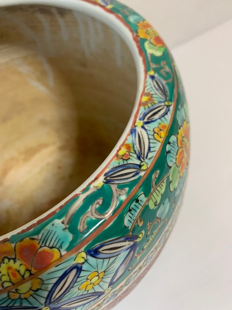 手炙り・火鉢　古伊万里・伊万里　十錦手　メダカ鉢　①