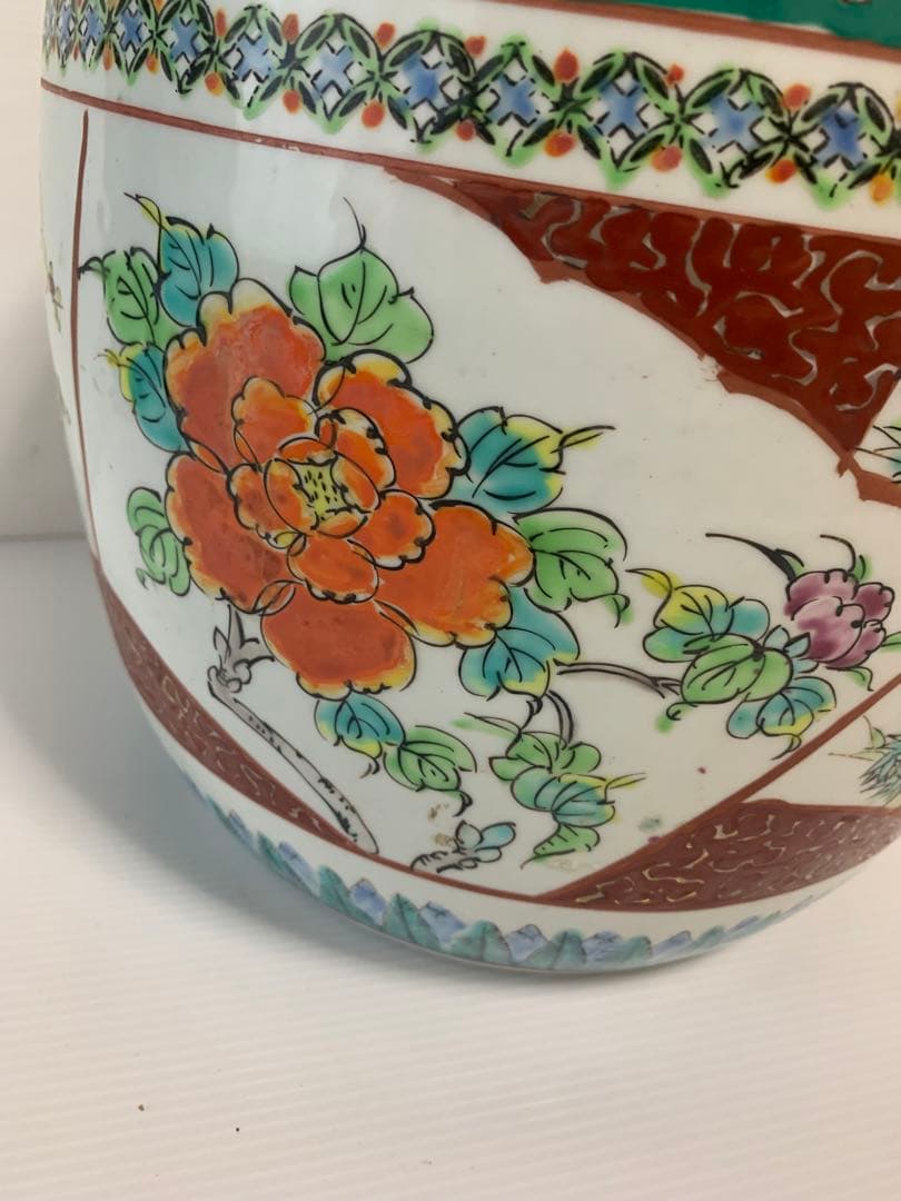 手炙り・火鉢　古伊万里・伊万里　十錦手　メダカ鉢　①