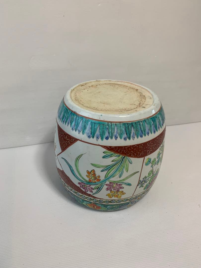 手炙り・火鉢　古伊万里・伊万里　十錦手　メダカ鉢　①