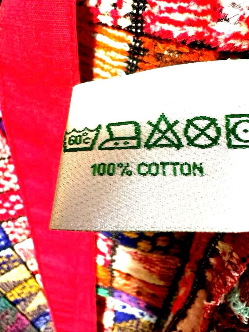 高級タオルショップ　カラカラ　タオル地　エプロン　ジャガード織　パッチワーク柄