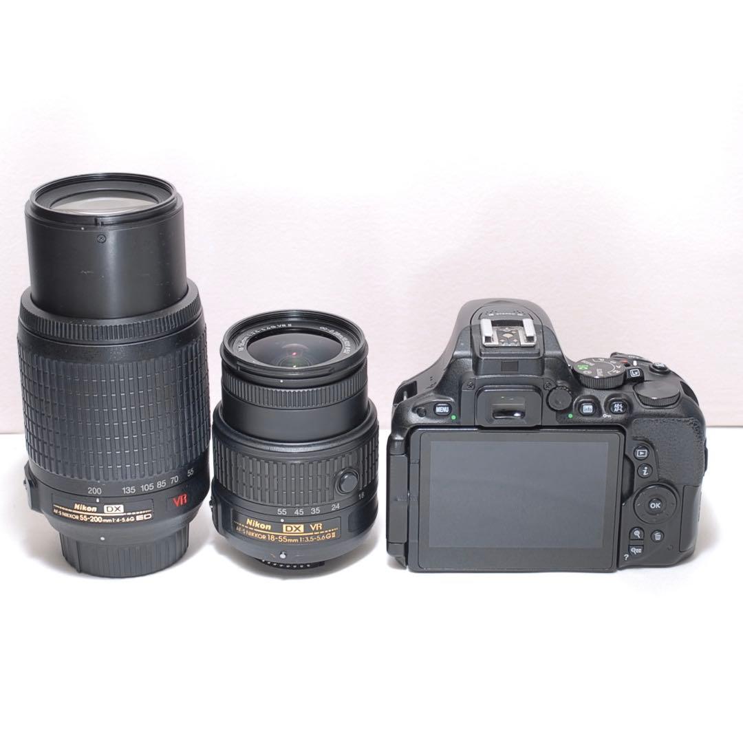 ✨Wi-Fi機能でスマホ転送も楽々✨Nikon D5500✨ダブルレンズ