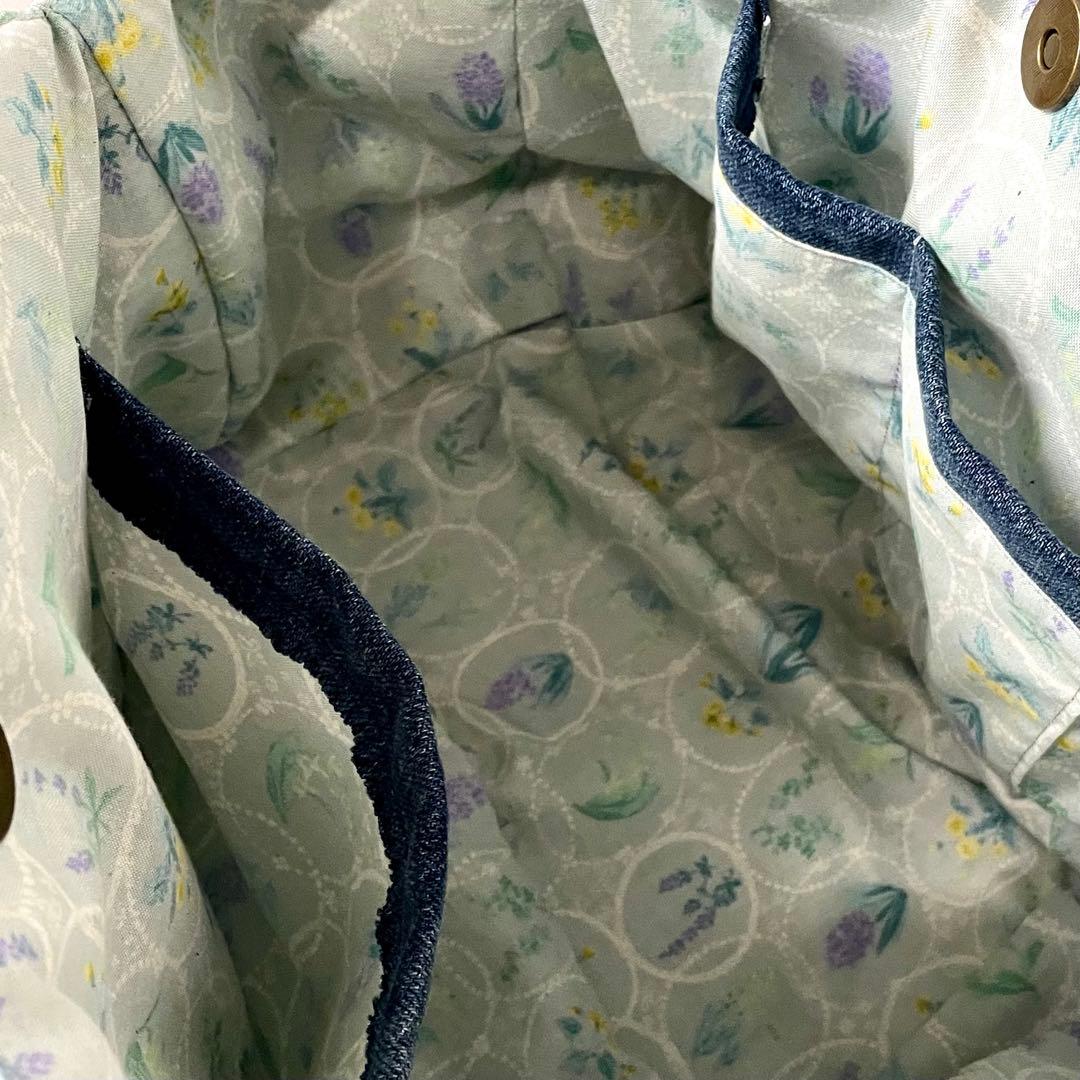 デニムリメイク チューリップバッグ フリルトートバッグ ハンドメイド オーダー