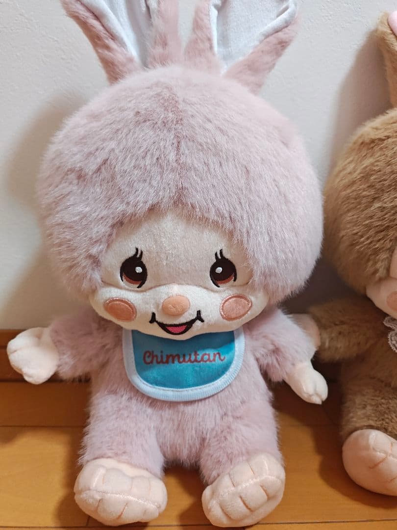 非売品レア♥モンチッチ ラテブラウン スノー Lぬいぐるみ♥チムたんくすみピンク