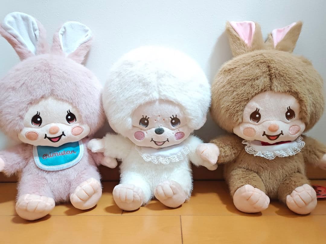非売品レア♥モンチッチ ラテブラウン スノー Lぬいぐるみ♥チムたんくすみピンク
