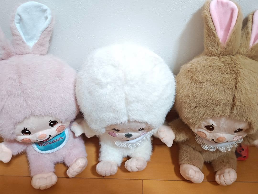 非売品レア♥モンチッチ ラテブラウン スノー Lぬいぐるみ♥チムたんくすみピンク