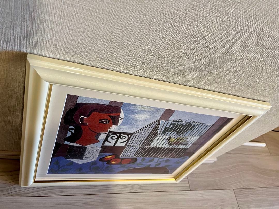 ピカソ　「鳥籠」　レプリカ　額サイズ約470×400mm