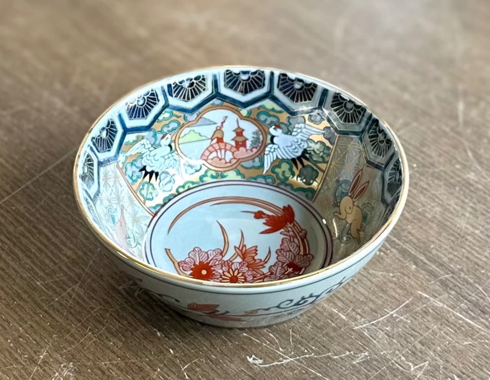 新品　林九郎窯　小鉢　金彩ロココ調　小鉢　波佐見焼　直径13.4cm　ボウル　①