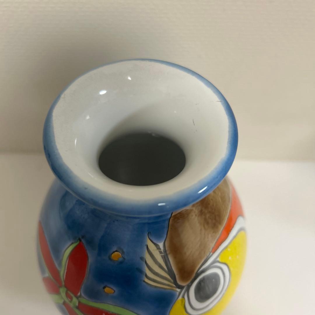 ニーノ・パルッカ（Nino Parrucca）のイタリア製シチリア陶器の花瓶　魚
