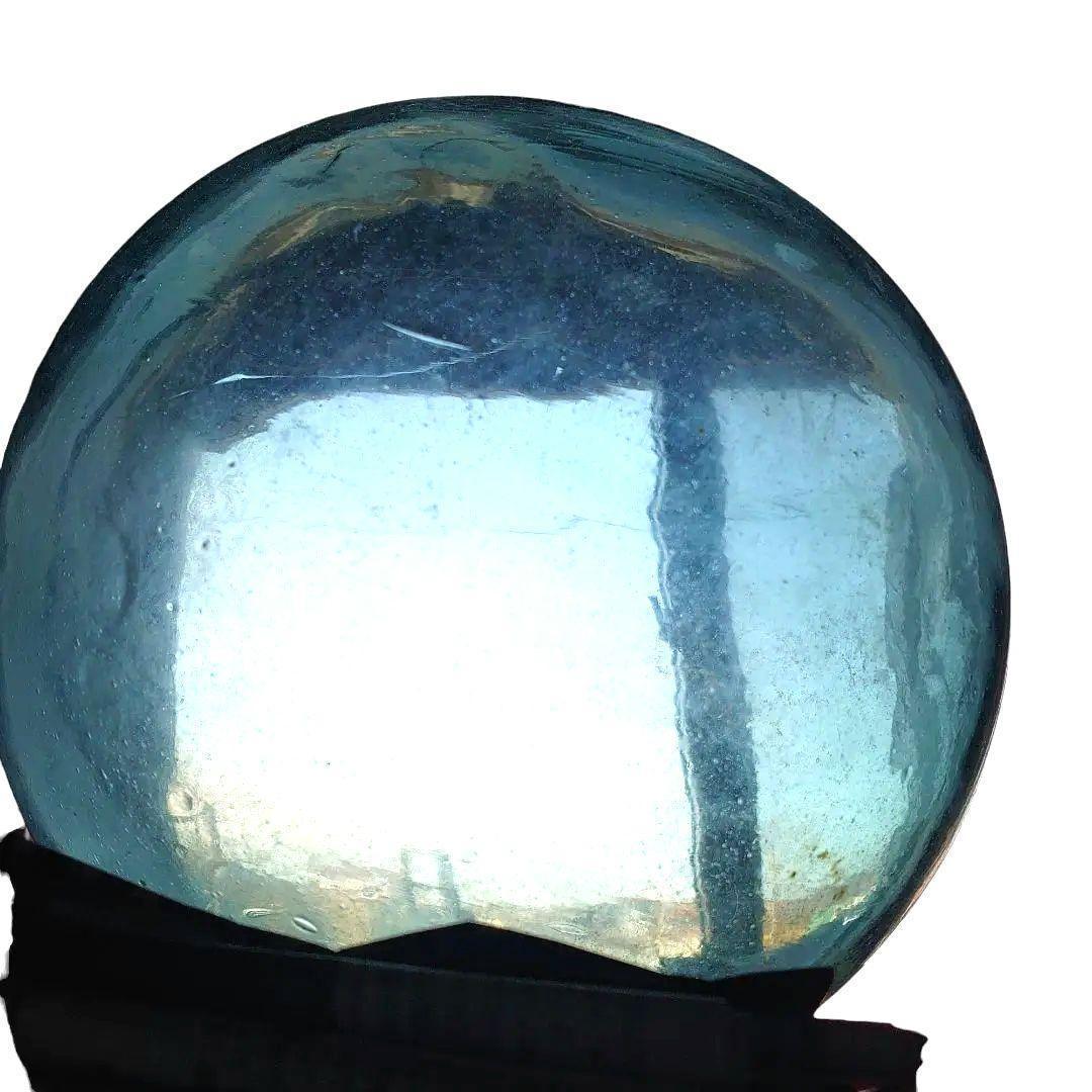 極レア 模様入りガラス玉 浮き玉 ガラス玉 1個 30㎝　浮き球 アンティーク