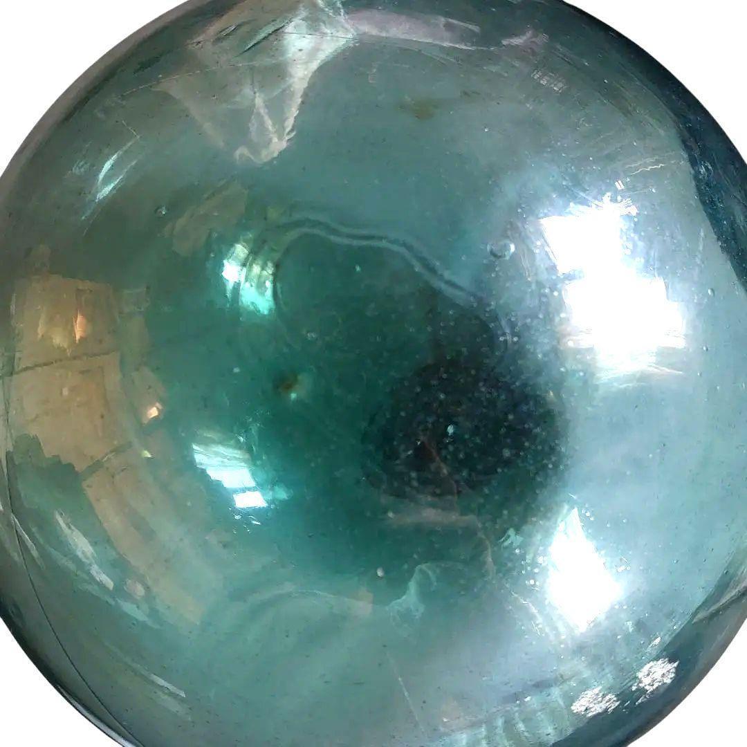 極レア 模様入りガラス玉 浮き玉 ガラス玉 1個 30㎝　浮き球 アンティーク