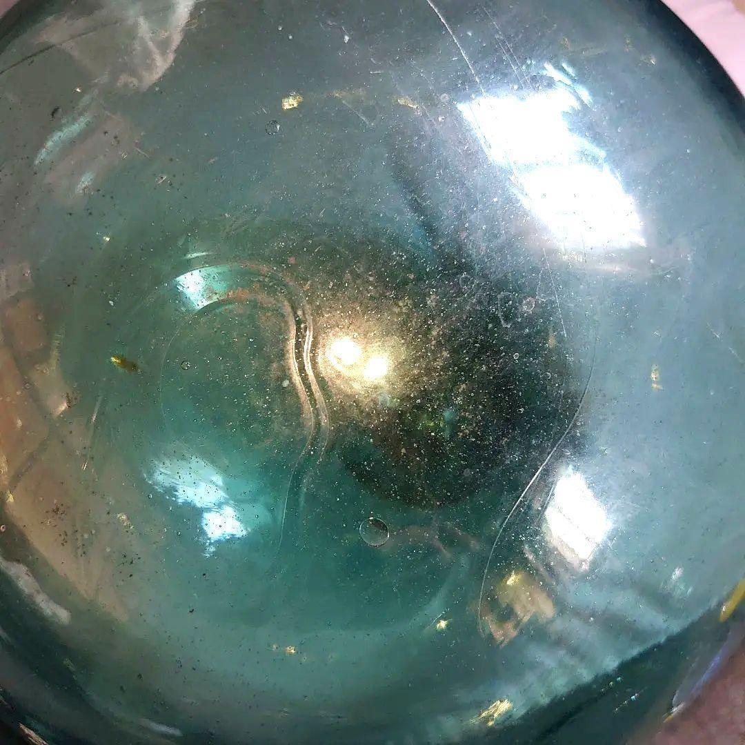 極レア 模様入りガラス玉 浮き玉 ガラス玉 1個 30㎝　浮き球 アンティーク