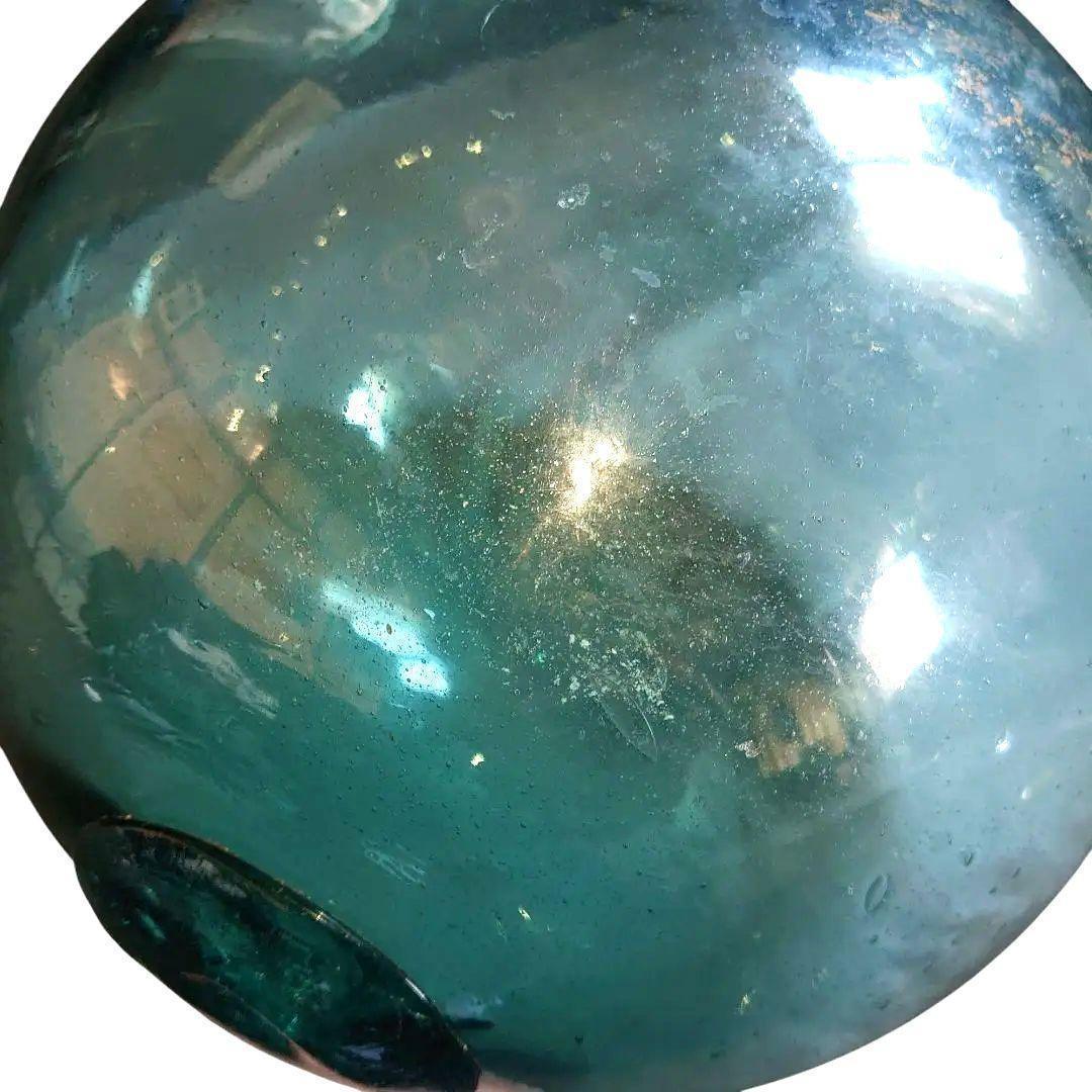 極レア 模様入りガラス玉 浮き玉 ガラス玉 1個 30㎝　浮き球 アンティーク