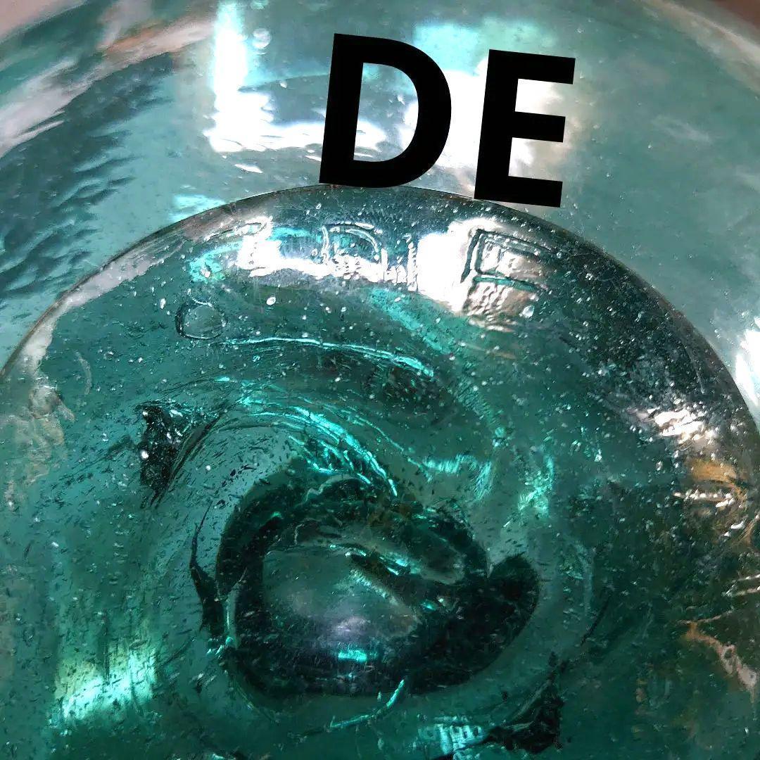 極レア 模様入りガラス玉 浮き玉 ガラス玉 1個 30㎝　浮き球 アンティーク