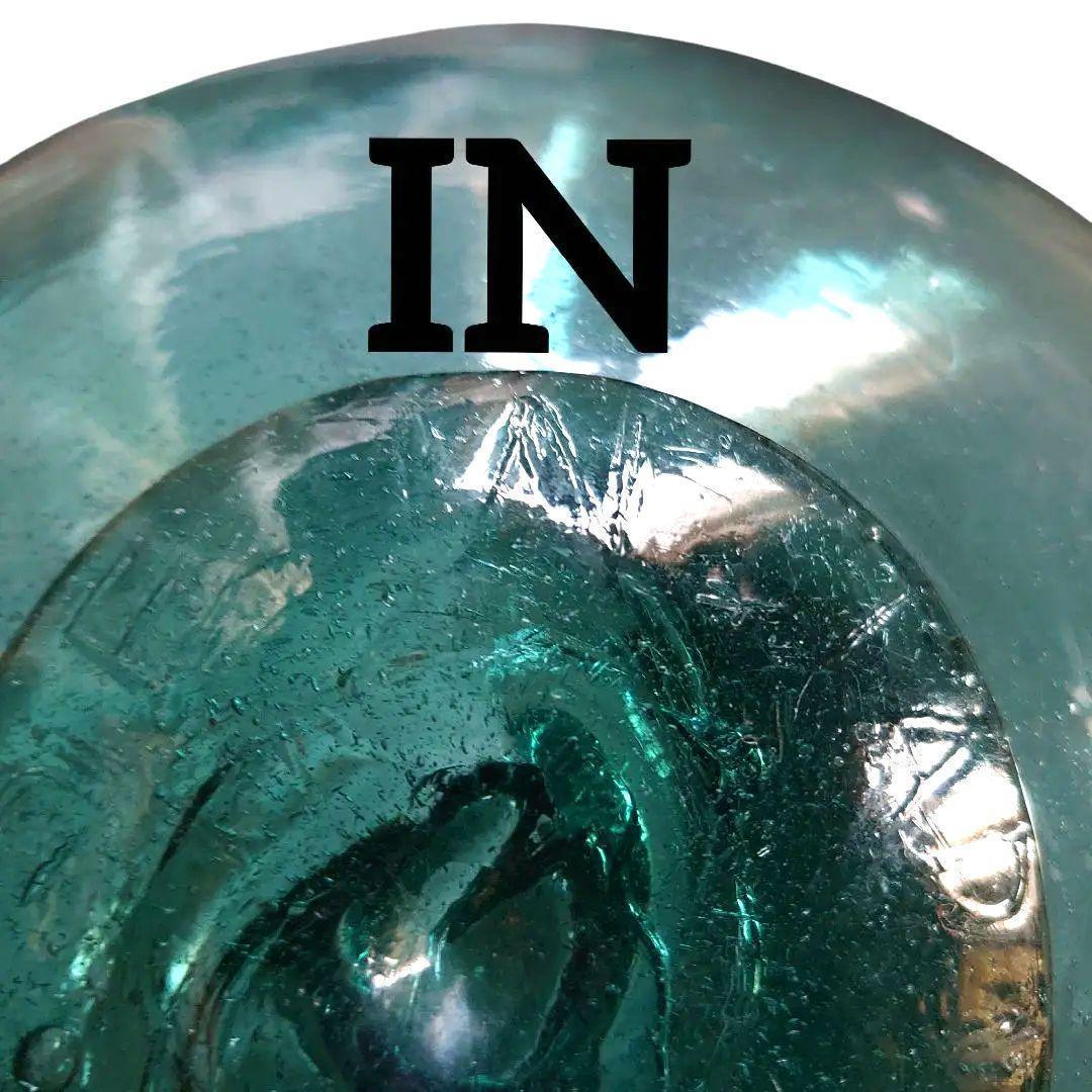 極レア 模様入りガラス玉 浮き玉 ガラス玉 1個 30㎝　浮き球 アンティーク