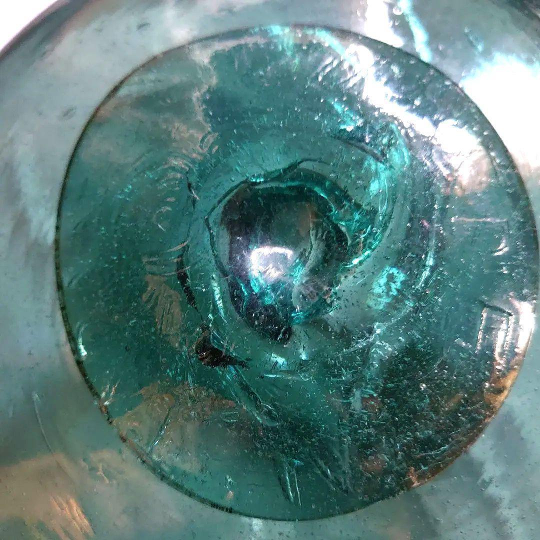 極レア 模様入りガラス玉 浮き玉 ガラス玉 1個 30㎝　浮き球 アンティーク