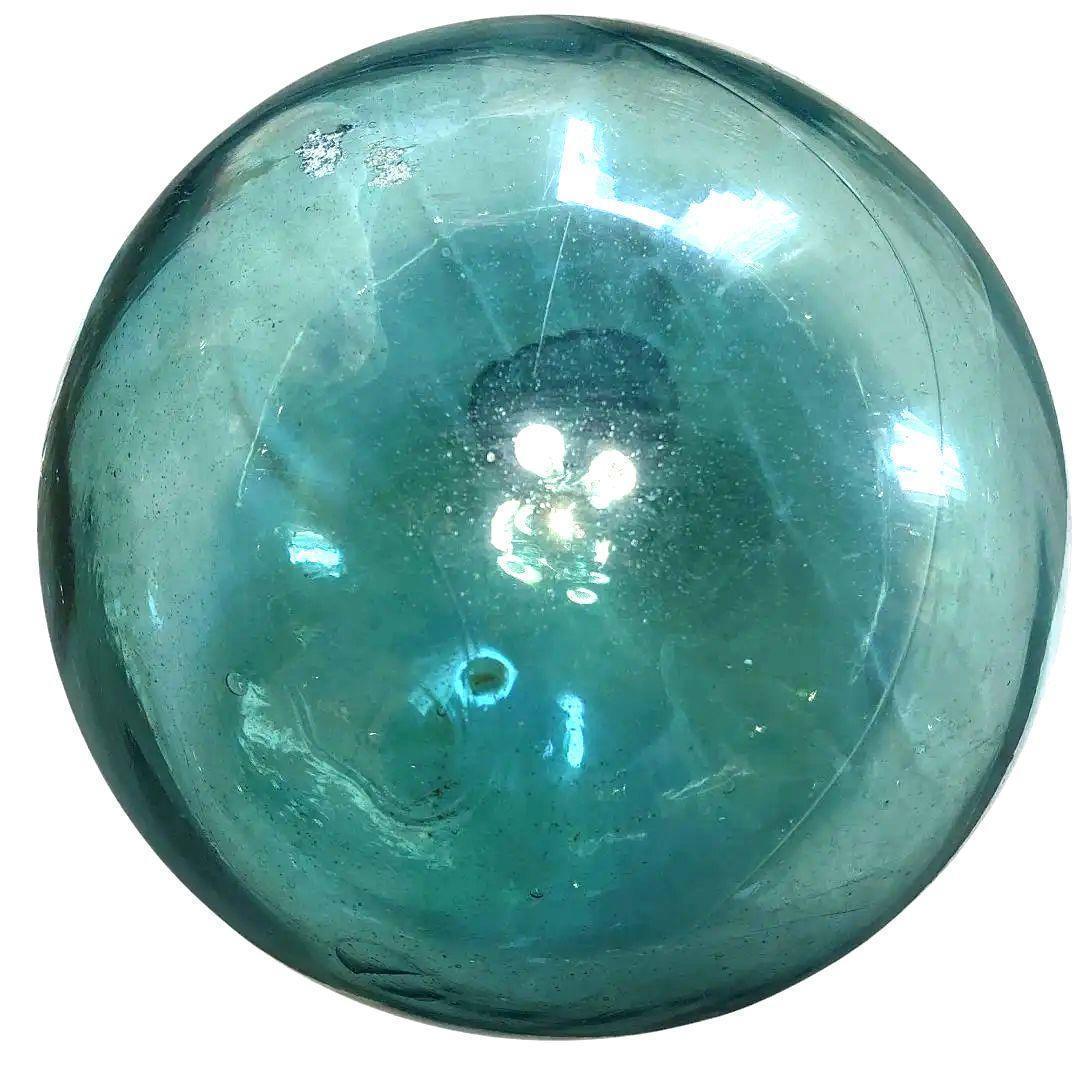 極レア 模様入りガラス玉 浮き玉 ガラス玉 1個 30㎝　浮き球 アンティーク