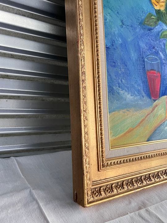 ◆油絵　静物画　矢内作　直筆◆A-3439