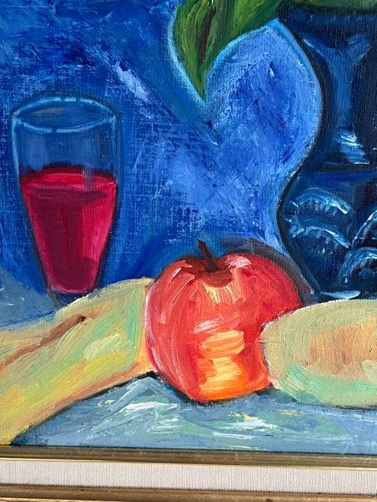 ◆油絵　静物画　矢内作　直筆◆A-3439