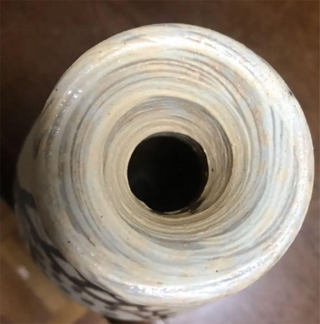 粉青沙器魚文瓶　李朝写し