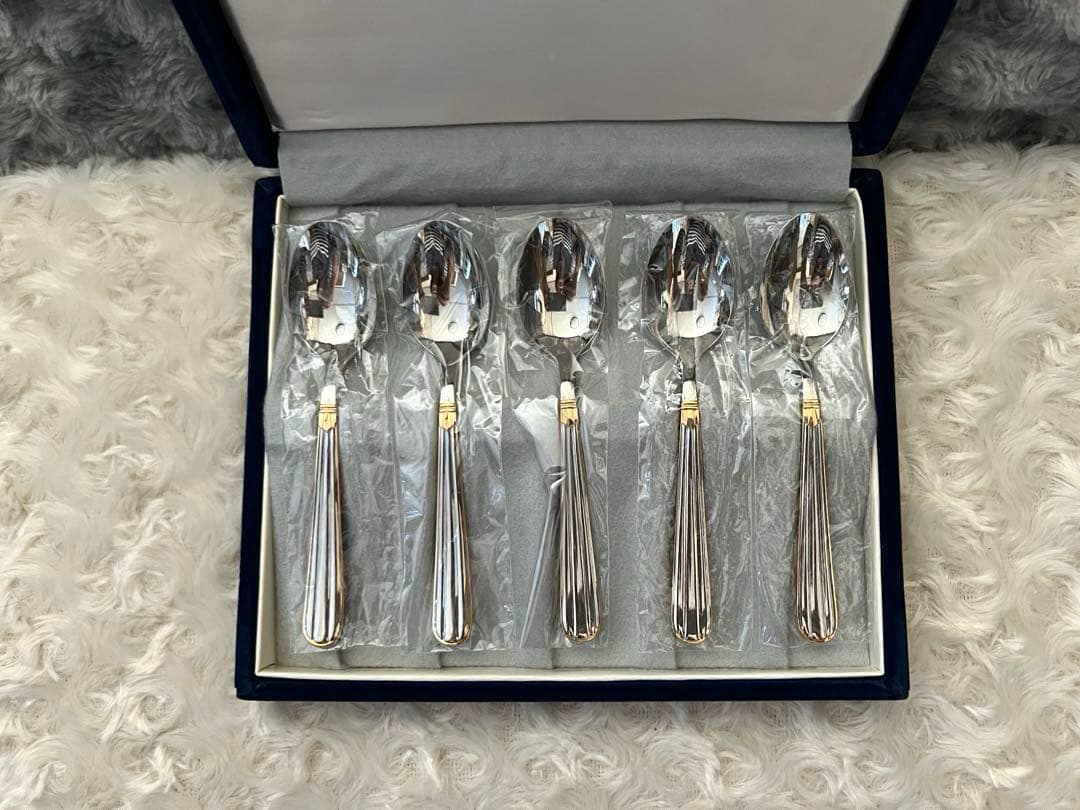 ノリタケ　カトラリーセット　金彩　スプーンセット〈５本セット〉18-12