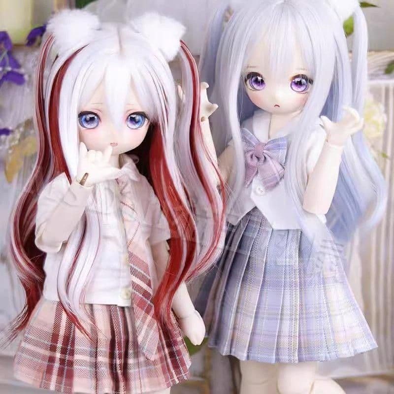 AX235 BJD 1/3 人形 ドール　用ウィッグ カツラ 耐熱 ハンドメイド