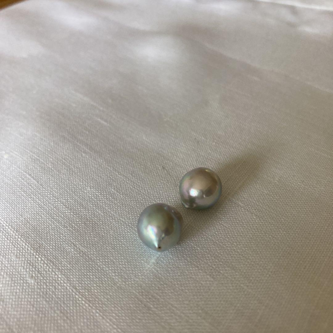 新品未使用　バロックパール　あこや本真珠　穴あき　パーツ　ルース