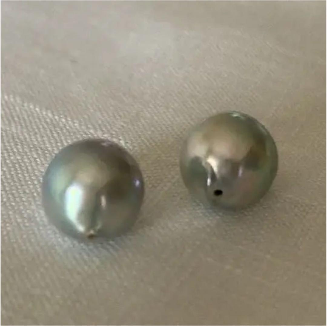 新品未使用　バロックパール　あこや本真珠　穴あき　パーツ　ルース