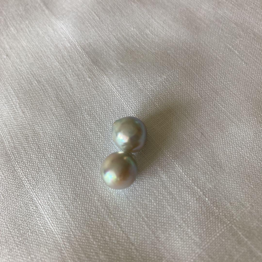 新品未使用　バロックパール　あこや本真珠　穴あき　パーツ　ルース