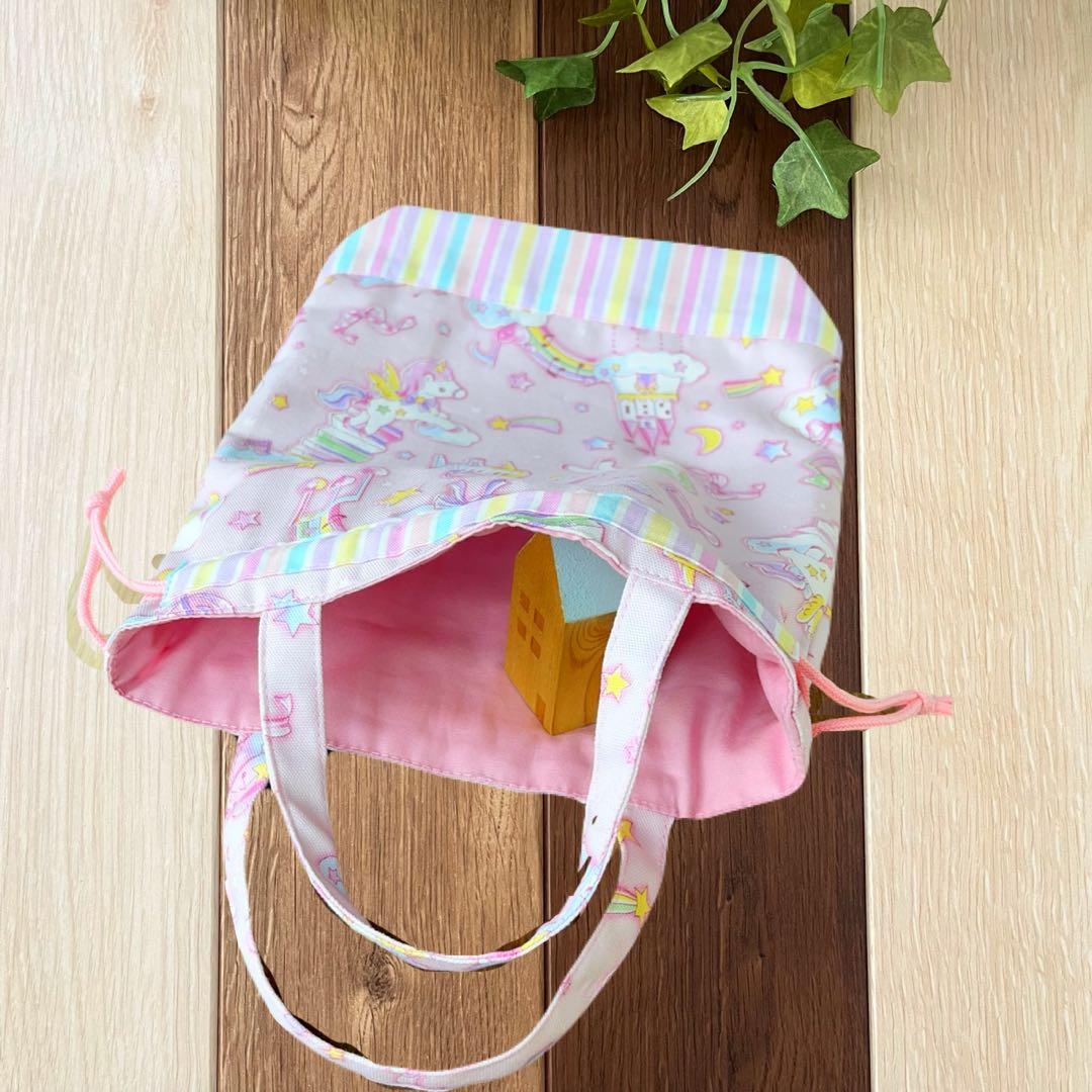 ジェニー様 5点セット バッグ×2・上履き入れ・体操・給食袋 ユニコーン ピンク