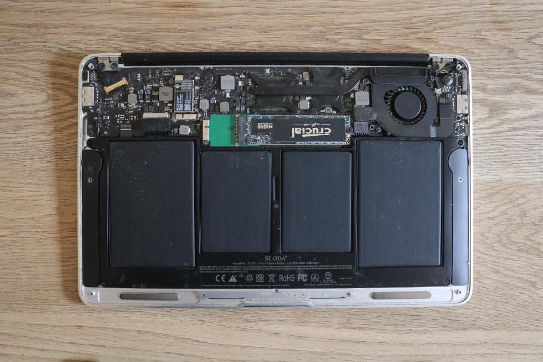 MacBook本体 Mac BookAir A1370 11-inch 2010 SSD500GB