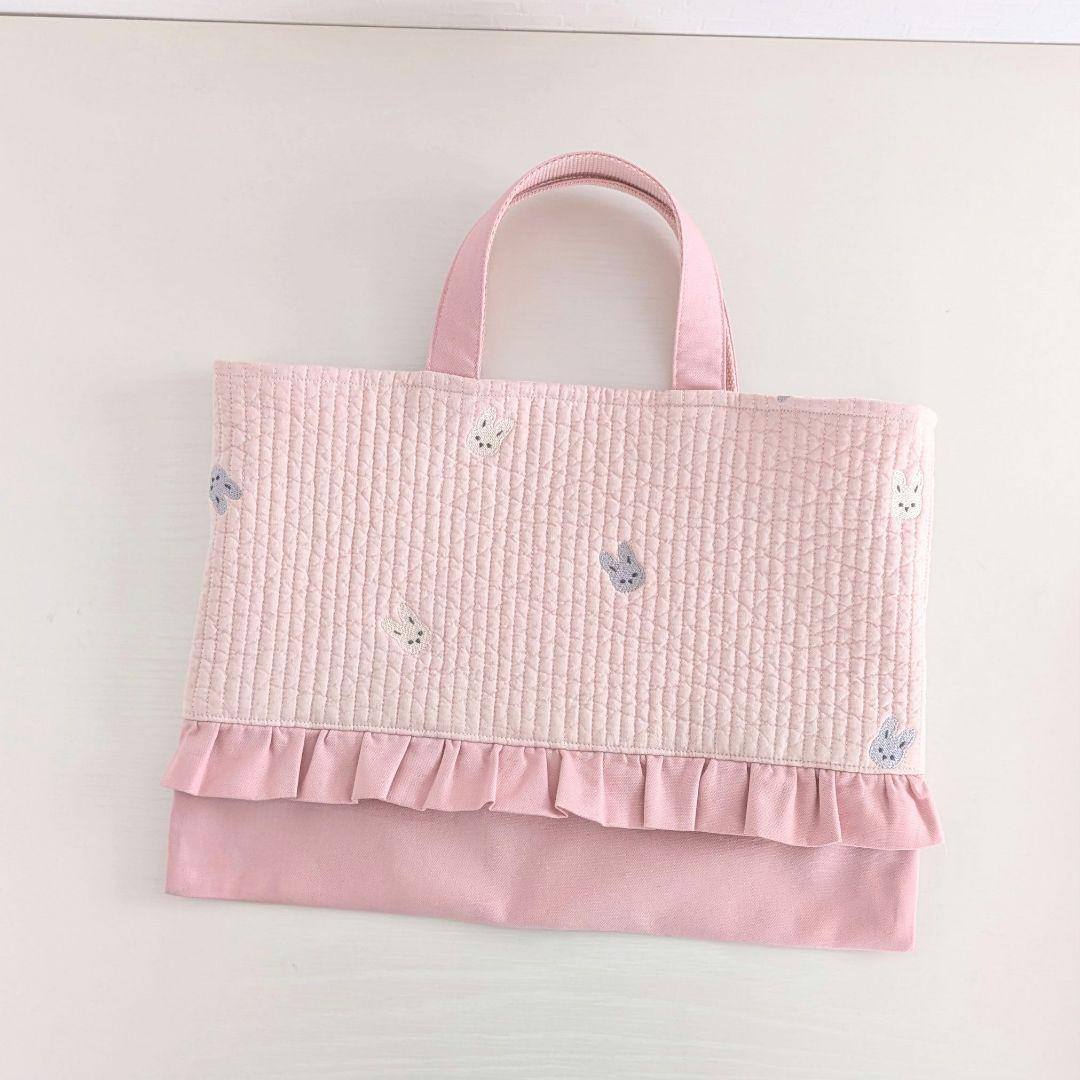 入園入学セット　うさぎ刺繍ヌビ
