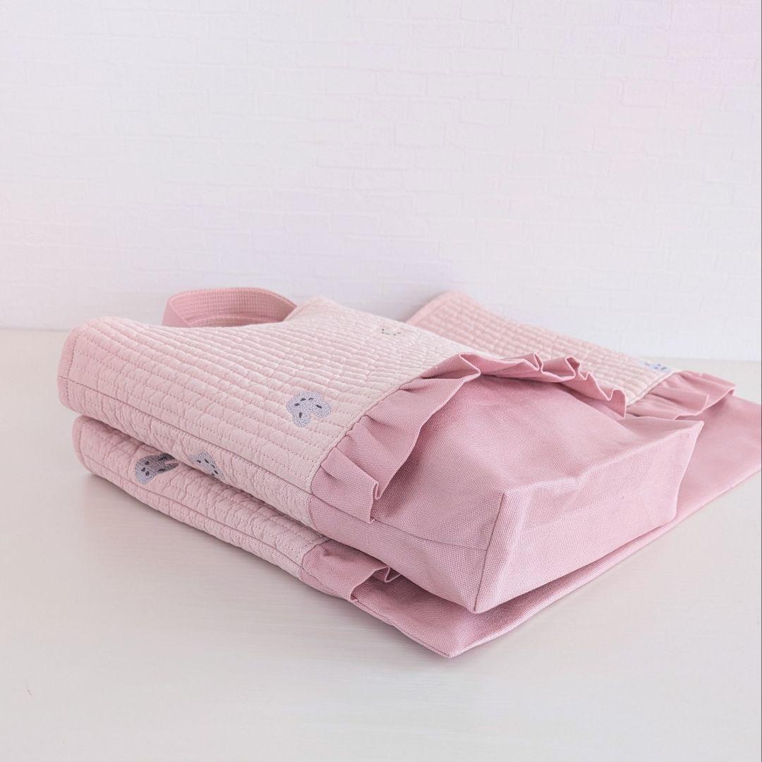 入園入学セット　うさぎ刺繍ヌビ