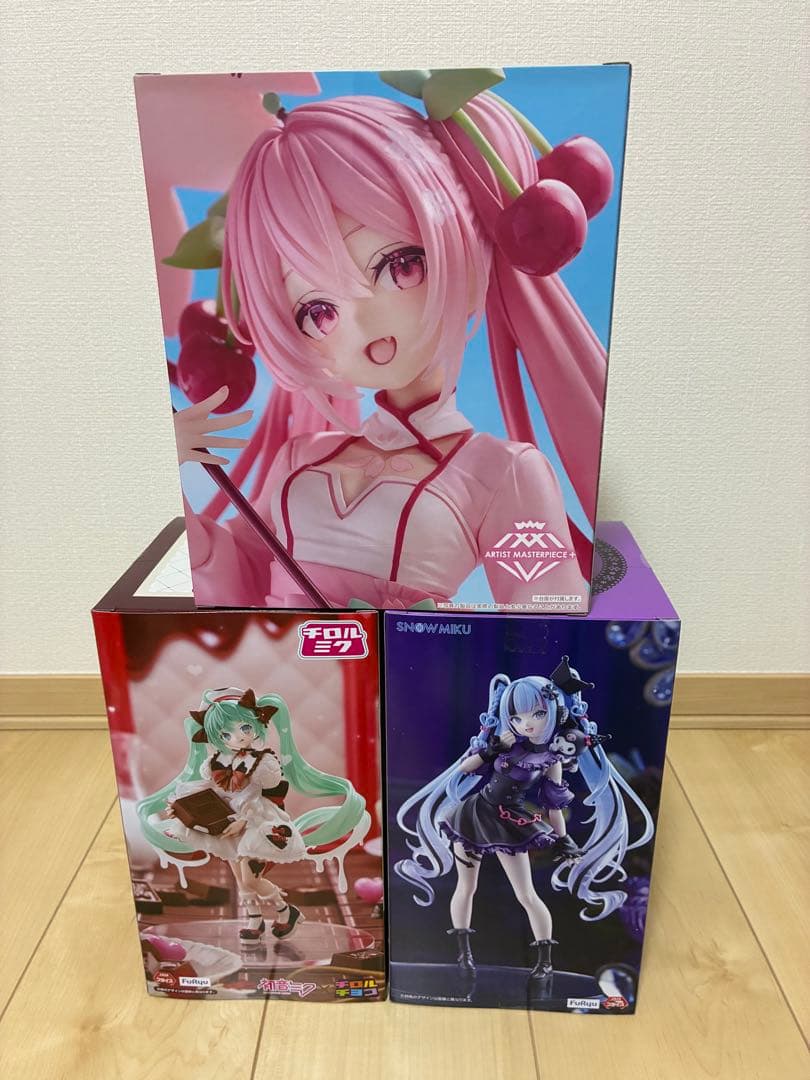 初音ミク フィギュア 3種セット 桜ミク 雪ミク チロルチョコ