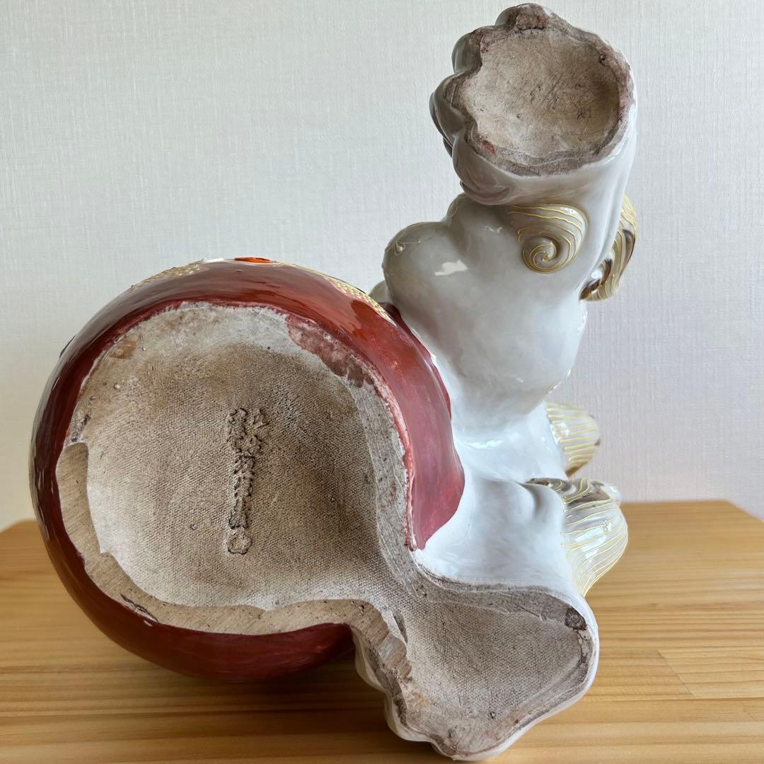 九谷焼　唐獅子　玉乗り獅子　剣獅子　魔除け　縁起物　高さ31cm