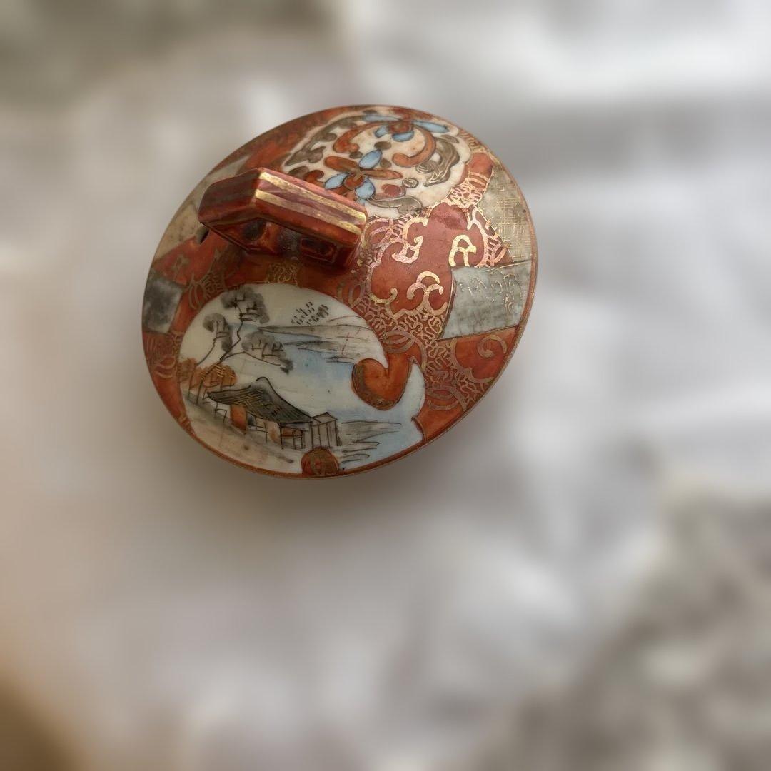 サービス出品　逸品　里帰り大ポット　九谷造　赤絵　綿密な図柄　古美術　名品