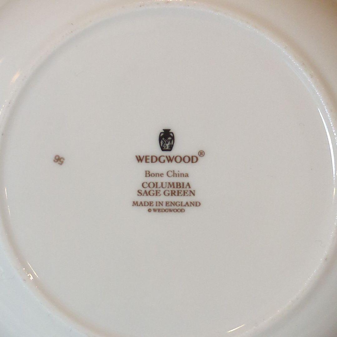 美品◆ ウエッジウッド コロンビア セージグリーン 深皿サラダ皿